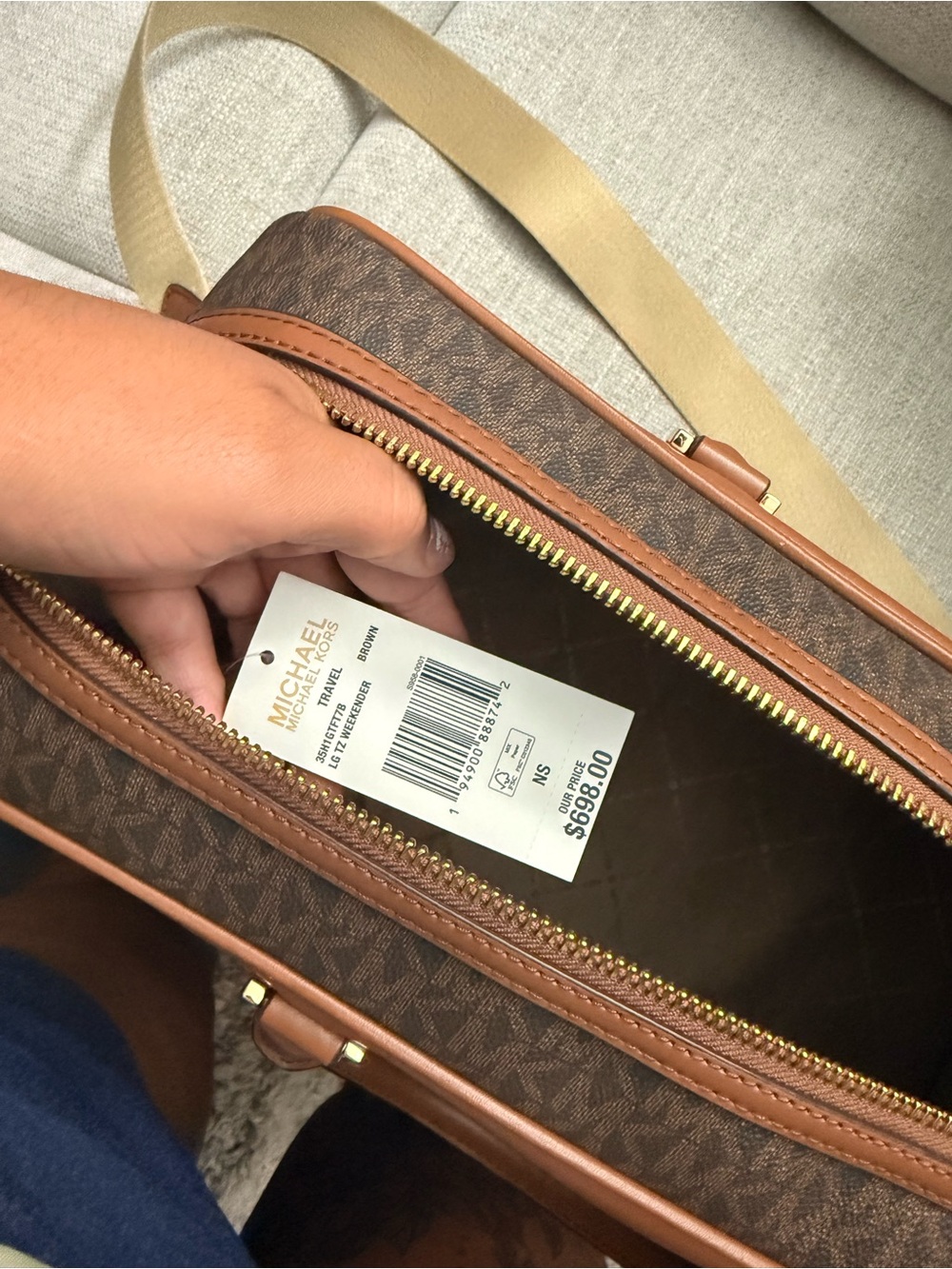 Michael Kors Brown Logo Bag - Picture 5 of 6